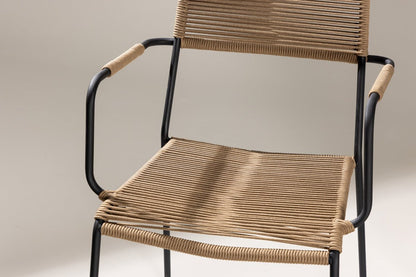 Lorano Gartenstuhl Braun – Modernes Outdoor-Design mit Polyesterseil Komfort