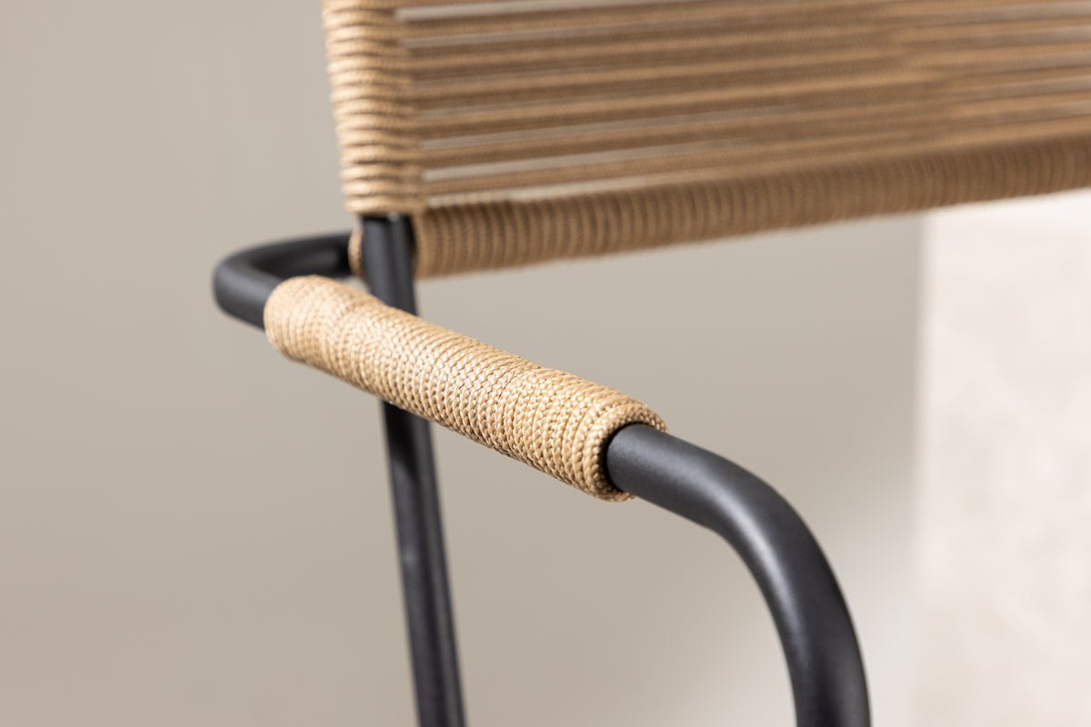 Lorano Gartenstuhl Braun – Modernes Outdoor-Design mit Polyesterseil Komfort