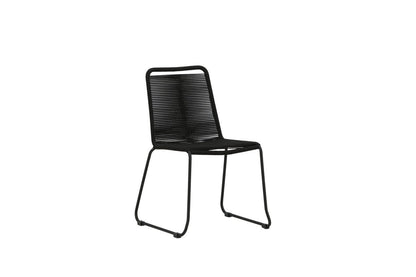 Gartenstuhl Mirava - in Schwarz mit Polyesterseil
