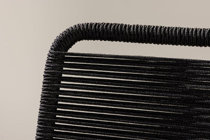 Gartenstuhl Mirava - in Schwarz mit Polyesterseil