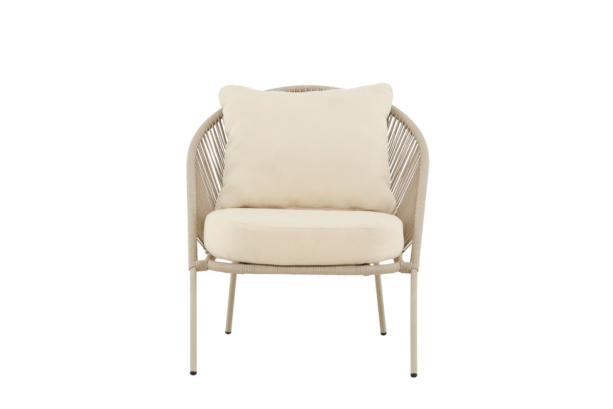 Luxusbetten24 Orlina Garten Loungesessel, 2er Set, Beige Outdoor