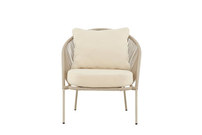 Luxusbetten24 Orlina Garten Loungesessel, 2er Set, Beige Outdoor
