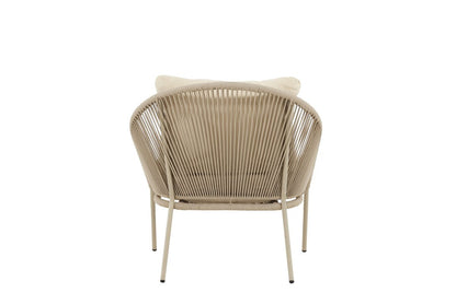 Luxusbetten24 Orlina Garten Loungesessel, 2er Set, Beige Outdoor