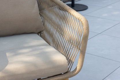 Garten Lounge Set Perano – 4 teiliges Set in Beige