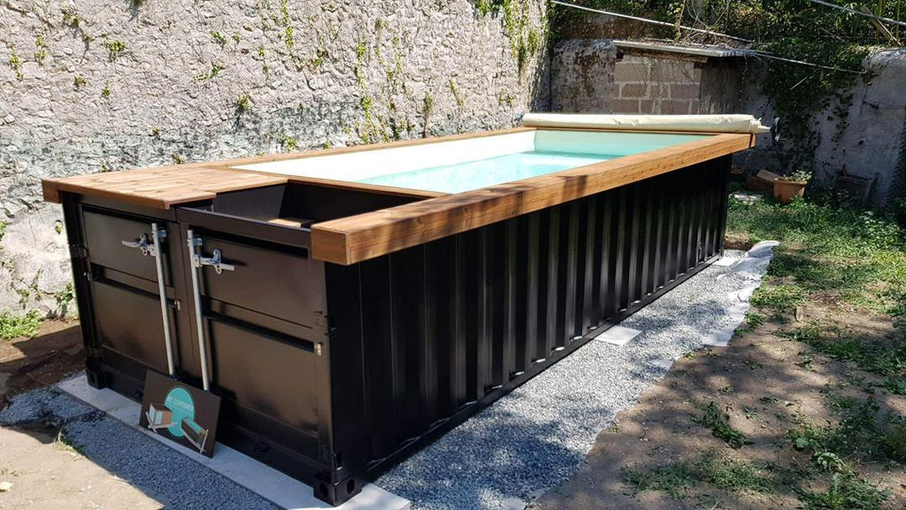 Contenedores Ejido Piscina Contenitore Modulare 20 Pies Nero