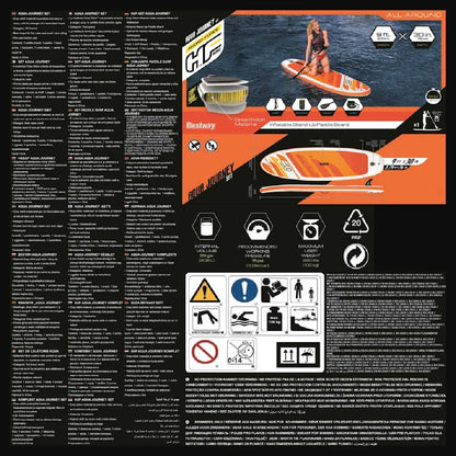 Bestway Aqua Journey Tabla Paddle Surf Inflable 274x76x12 Naranja