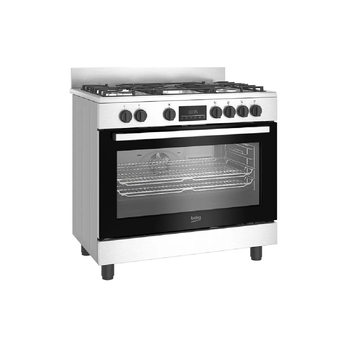 Beko BGM11225EX Cuisinera de Gas 90 cm con Horno 108 L