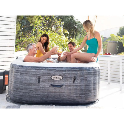 Spa Gonflable Intex PureSpa Ardoise Carré Bulles 4 Places MKR00014316449