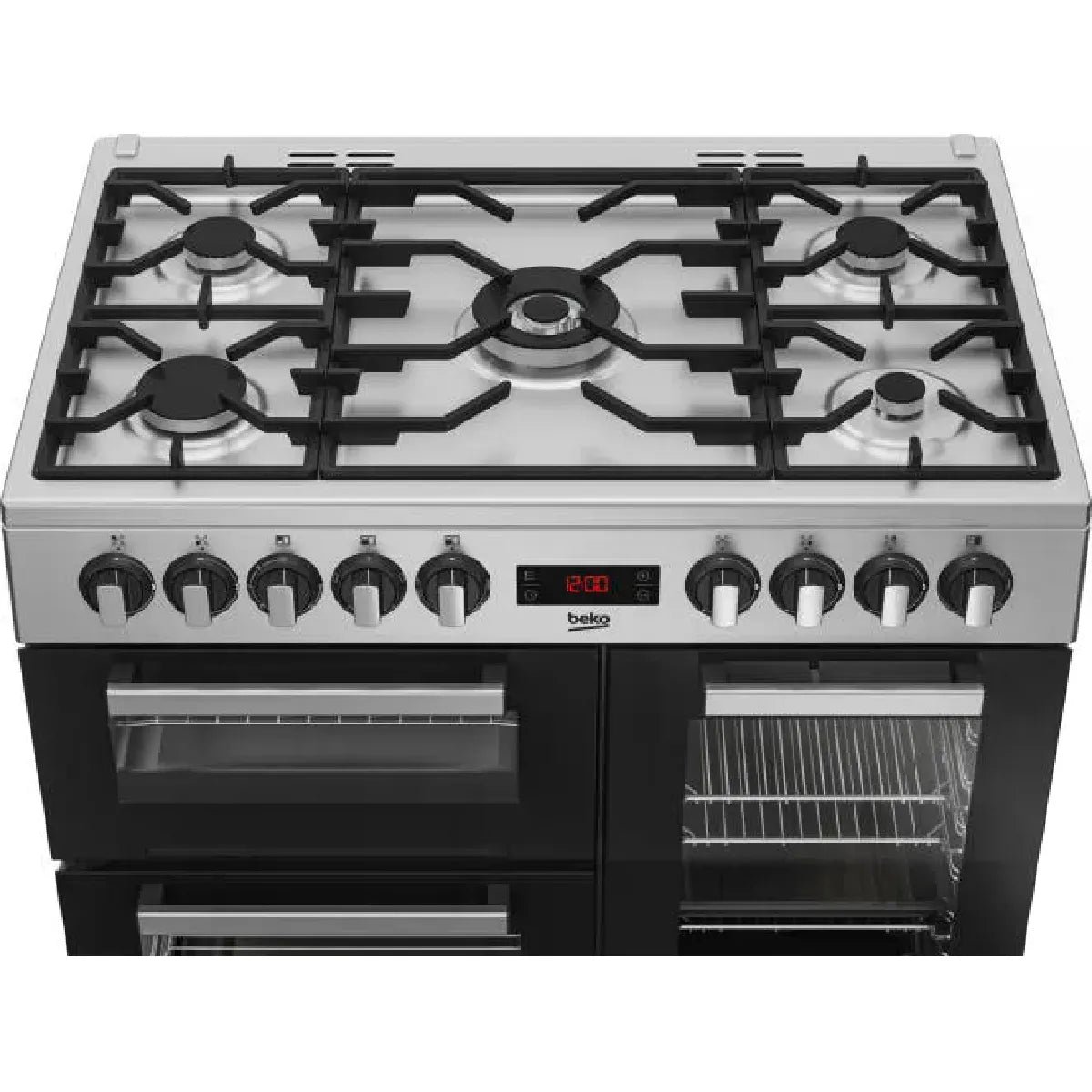 Beko PS235315DX Cocina Inox 90 cm 5 Quemadores 3 Hornos