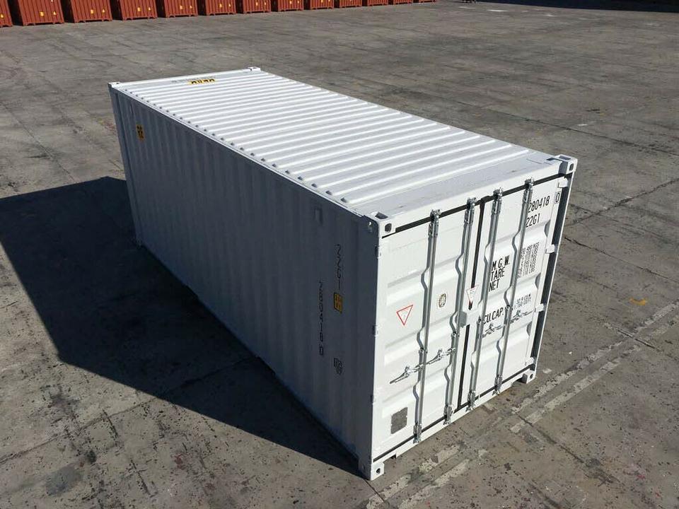 Contenedores Ejido Contenitore Marittimo 20 Piedi Doppia Porta Bianco