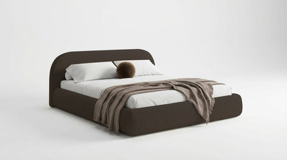 Luxusbetten24 Luma Designer Polsterbett Bouclé mit Stauraum Schlafzimmer