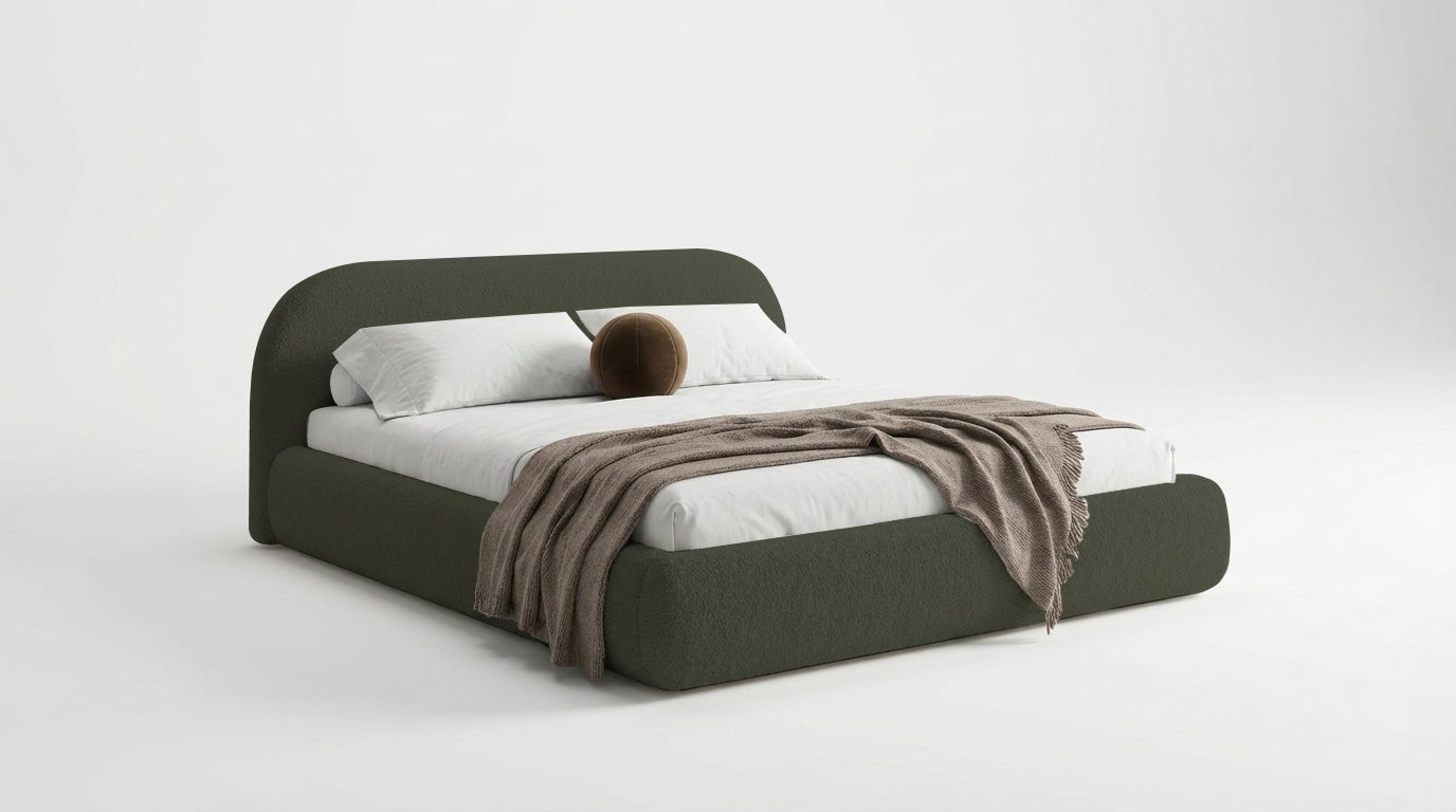 Luxusbetten24 Luma Designer Polsterbett Bouclé mit Stauraum Schlafzimmer
