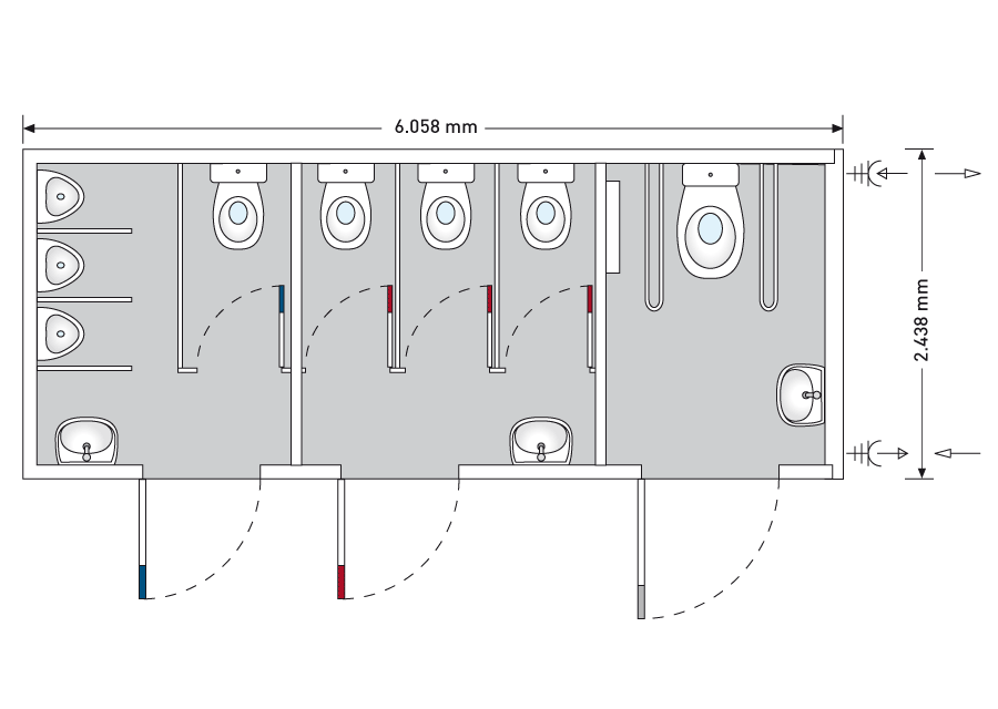 TOI TOI DIXI Basic Line Contenitore WC D/H/Cap Accessibile