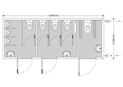 TOI TOI DIXI Basic Line Contenitore WC D/H/Cap Accessibile