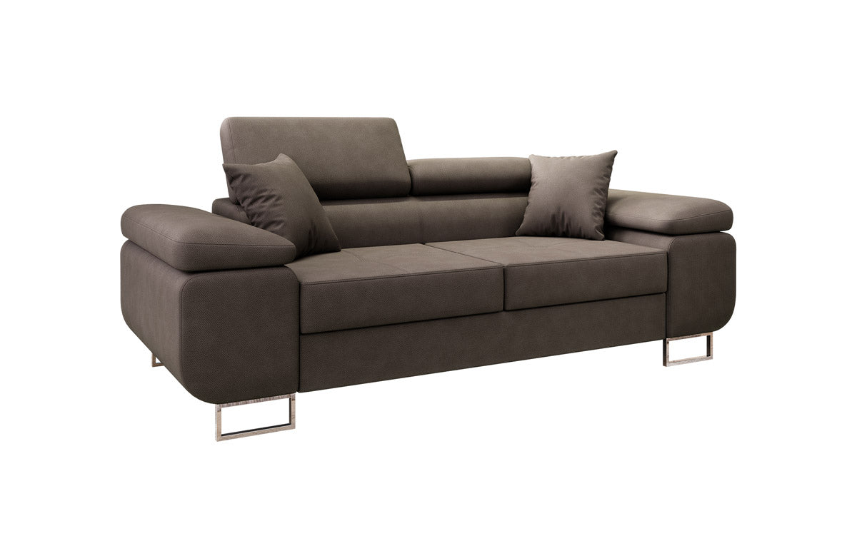 Next Triora Designer 2‑Sitzer Sofa mit Schlaffunktion, Stoff, Schwarz