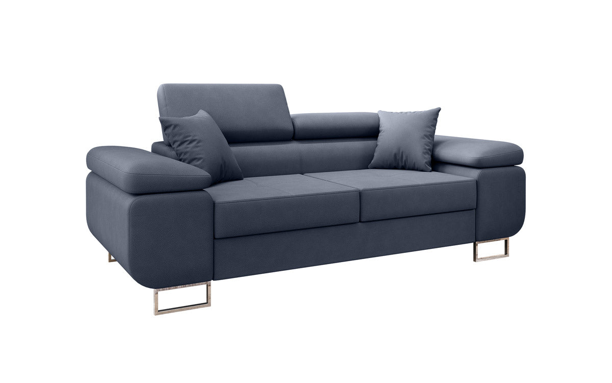 Next Triora Designer 2‑Sitzer Sofa mit Schlaffunktion, Stoff, Schwarz