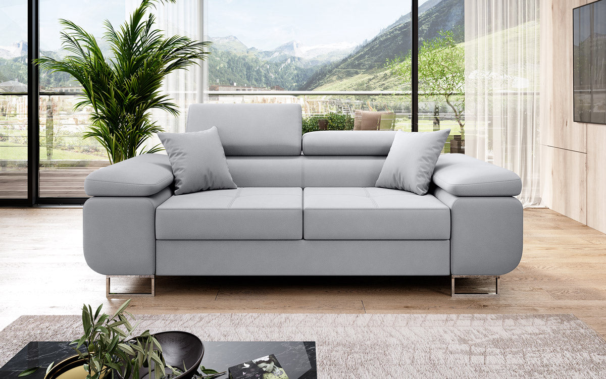 Next Triora Designer 2‑Sitzer Sofa mit Schlaffunktion, Stoff, Schwarz