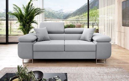 Next Triora Designer 2‑Sitzer Sofa mit Schlaffunktion, Stoff, Schwarz