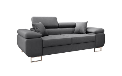 Next Triora Designer 2‑Sitzer Sofa mit Schlaffunktion, Stoff, Schwarz