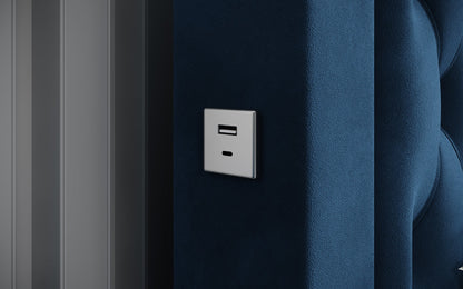 Luxusbetten24 Ida Polsterbett Samt RGB USB Stauraum 140×200 Schwarz