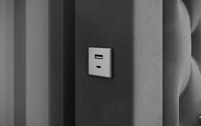 Luxusbetten24 Ida Polsterbett Samt RGB USB Stauraum 140×200 Schwarz