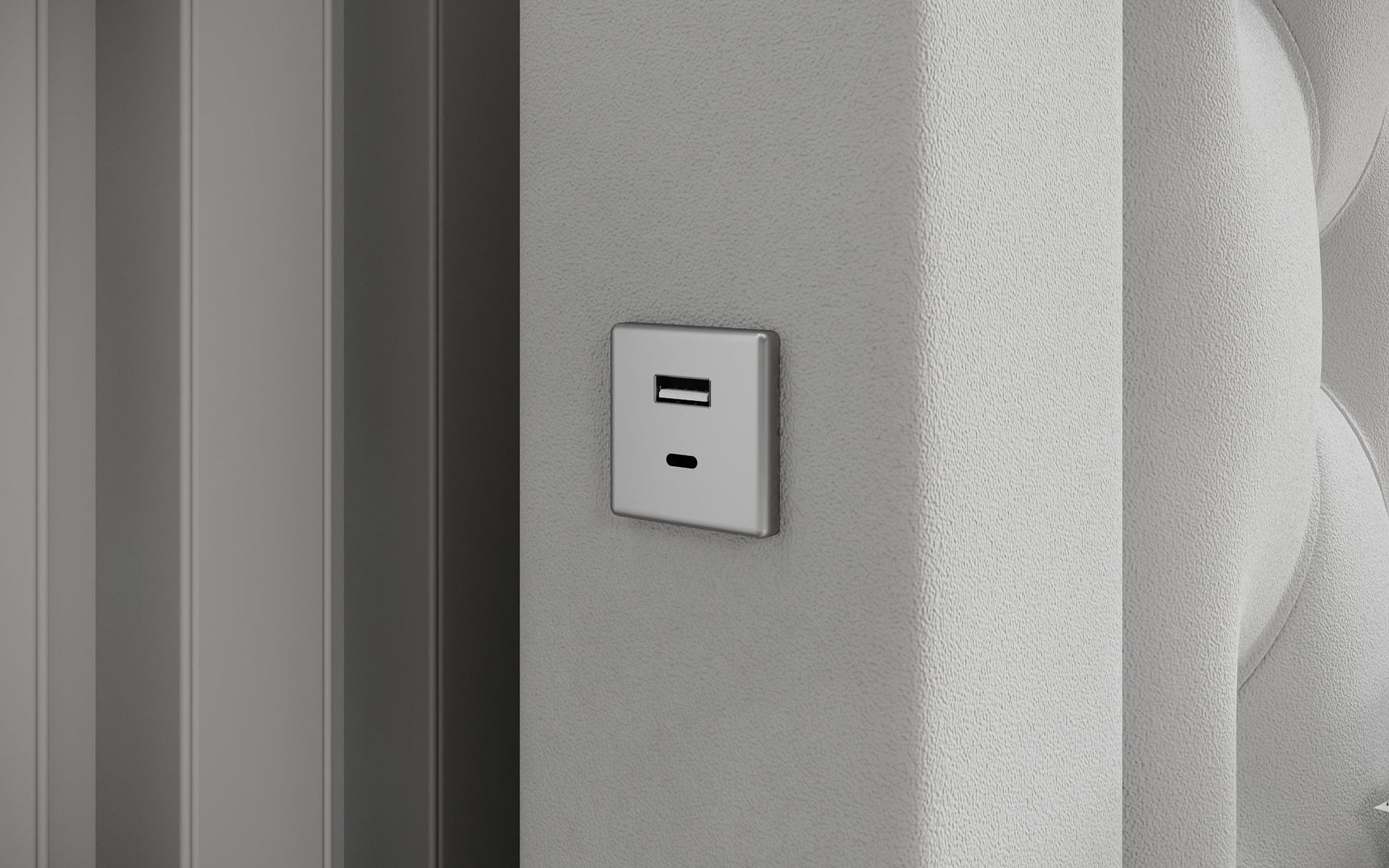 Luxusbetten24 Ida Polsterbett Samt RGB USB Stauraum 140×200 Schwarz