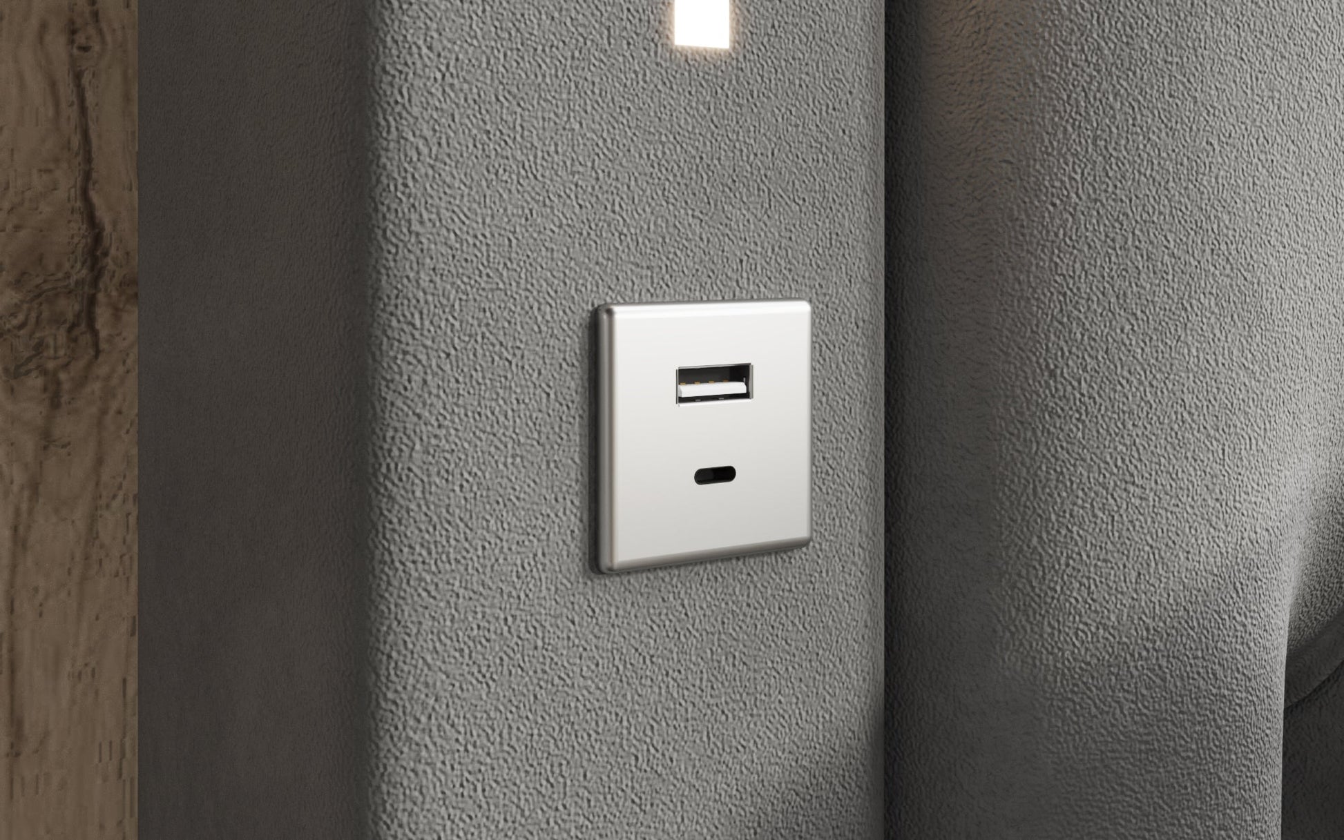Designer Polsterbett Relina inkl. RGB, USB und Stauraum