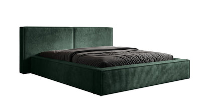 Luxusbetten24 Designer Ophelia Polsterbett Cord mit Stauraum Größenvariabel