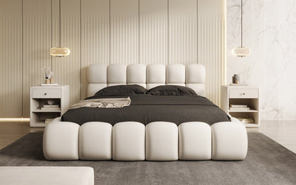 Luxusbetten24 Designer Polsterbett Boston Stoff mit Stauraum