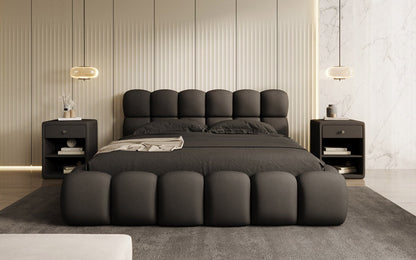 Luxusbetten24 Designer Polsterbett Boston Stoff mit Stauraum