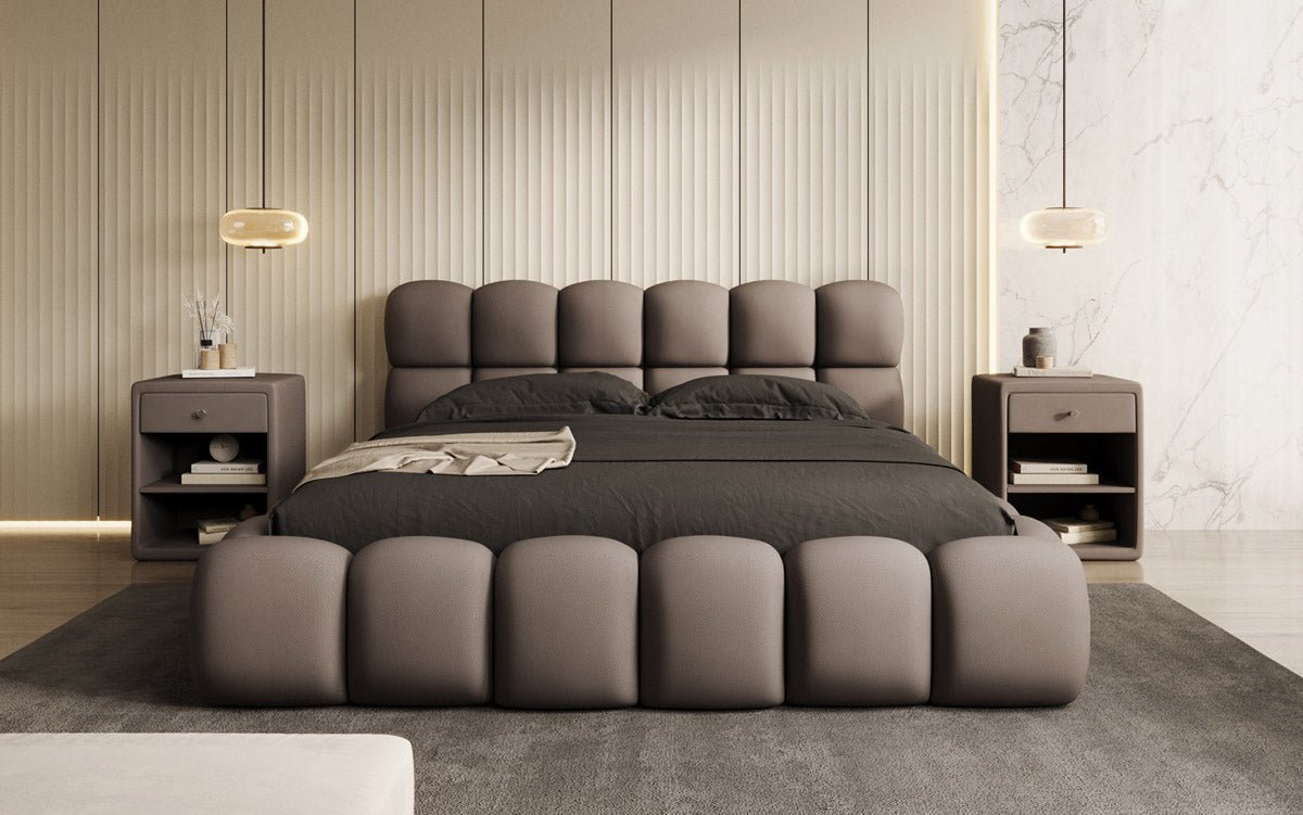 Luxusbetten24 Designer Polsterbett Boston Stoff mit Stauraum