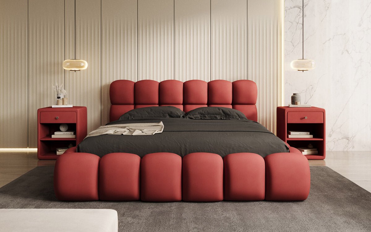Luxusbetten24 Designer Polsterbett Boston Stoff mit Stauraum