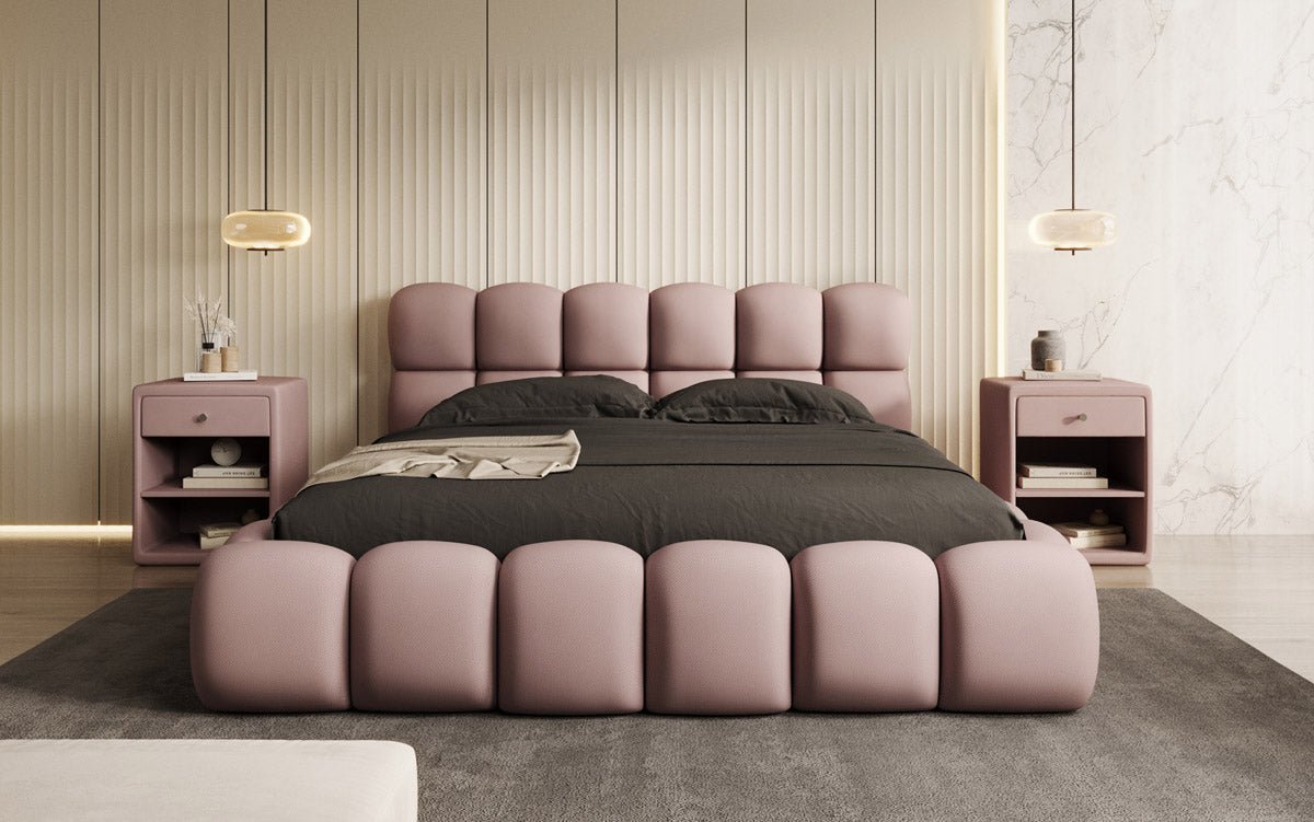 Luxusbetten24 Designer Polsterbett Boston Stoff mit Stauraum