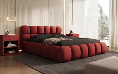 Luxusbetten24 Designer Polsterbett Boston Stoff mit Stauraum
