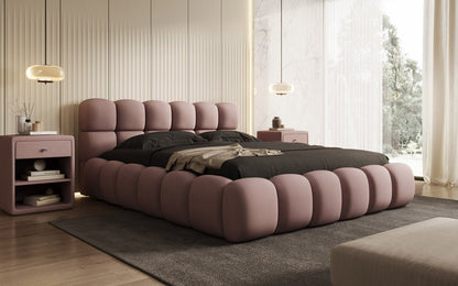 Luxusbetten24 Designer Polsterbett Boston Stoff mit Stauraum