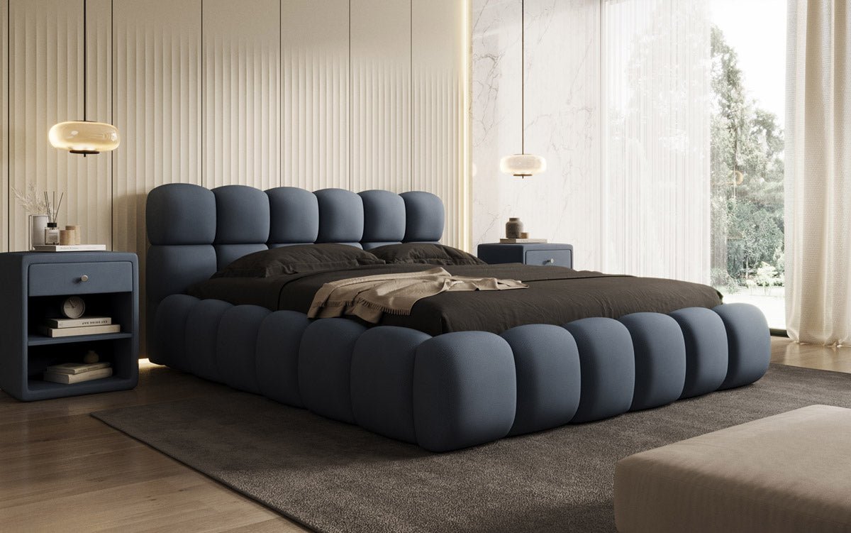 Luxusbetten24 Designer Polsterbett Boston Stoff mit Stauraum