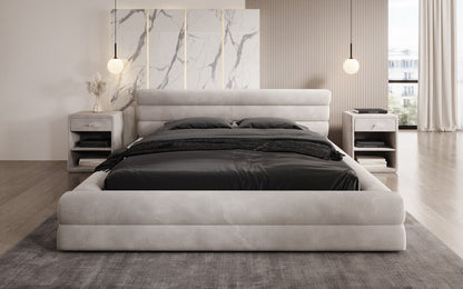 Luxusbetten24 Velana Designer Polsterbett Samt Mit Stauraum, Verschiedene Größen
