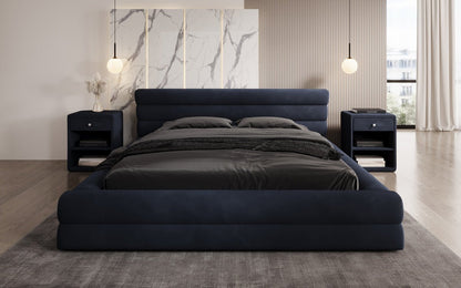 Luxusbetten24 Velana Designer Polsterbett Samt Mit Stauraum, Verschiedene Größen