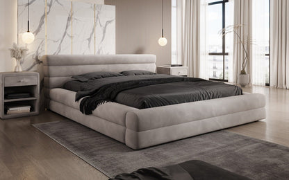 Luxusbetten24 Velana Designer Polsterbett Samt Mit Stauraum, Verschiedene Größen