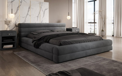 Luxusbetten24 Velana Designer Polsterbett Samt Mit Stauraum, Verschiedene Größen