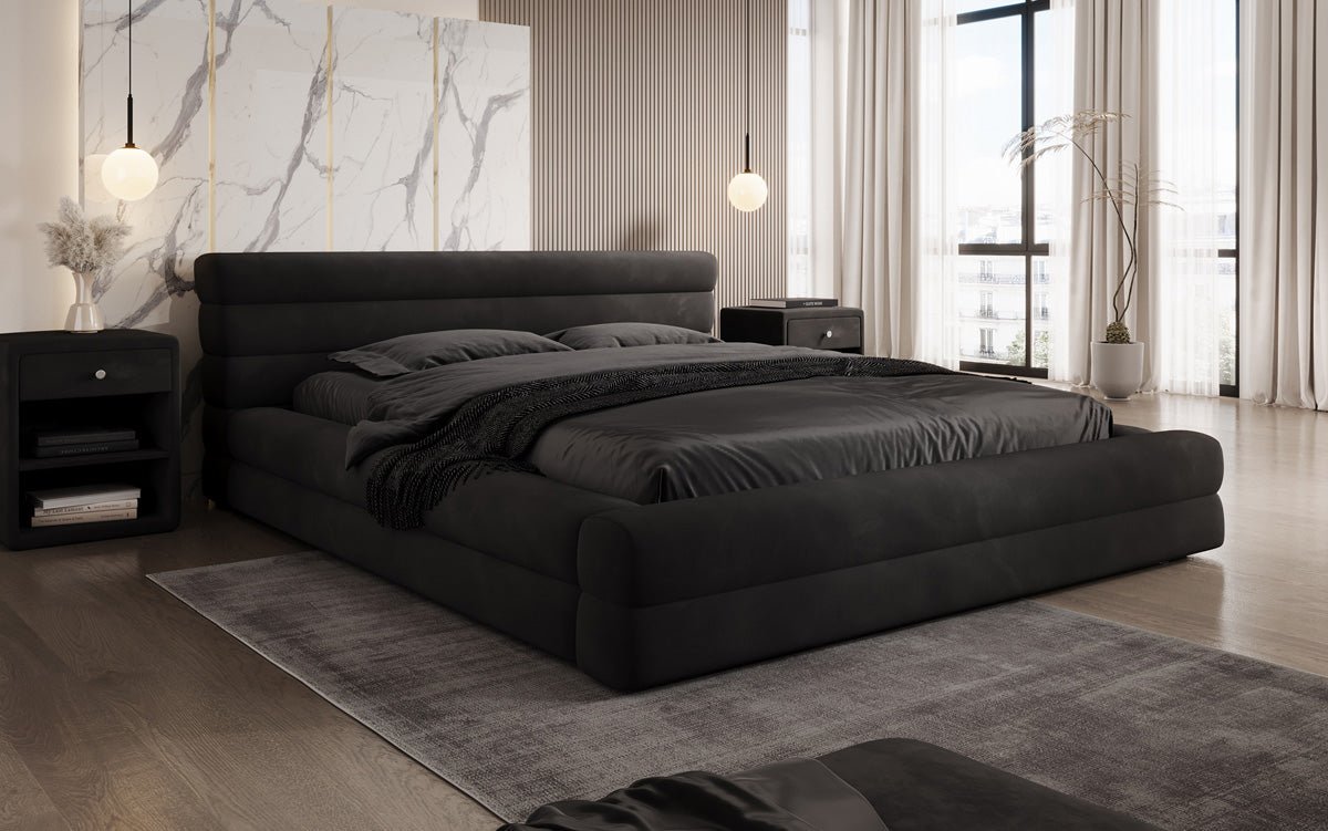 Luxusbetten24 Velana Designer Polsterbett Samt Mit Stauraum, Verschiedene Größen