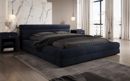 Luxusbetten24 Velana Designer Polsterbett Samt Mit Stauraum, Verschiedene Größen