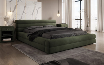 Luxusbetten24 Velana Designer Polsterbett Samt Mit Stauraum, Verschiedene Größen