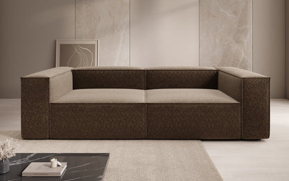 Luxusbetten24 Lesley Designer 3‑Sitzer Sofa Strukturstoff Modern Wohnzimmer