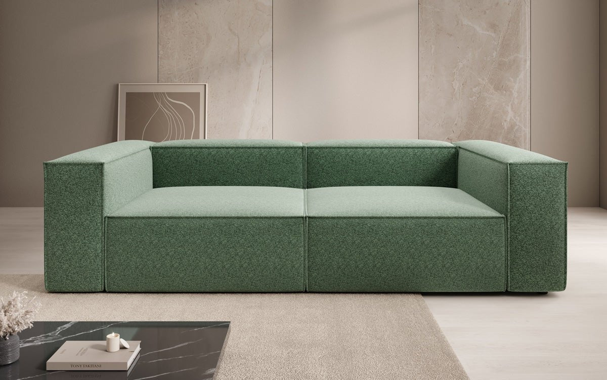 Luxusbetten24 Lesley Designer 3‑Sitzer Sofa Strukturstoff Modern Wohnzimmer