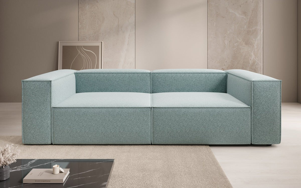 Luxusbetten24 Lesley Designer 3‑Sitzer Sofa Strukturstoff Modern Wohnzimmer