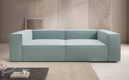 Luxusbetten24 Lesley Designer 3‑Sitzer Sofa Strukturstoff Modern Wohnzimmer