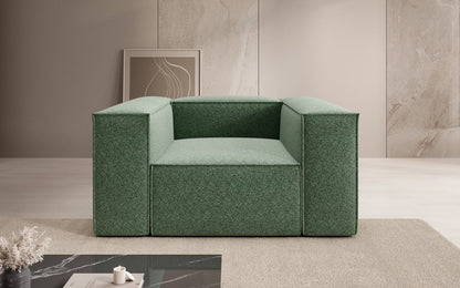 Luxusbetten24 Lesley Designer Sofa‑Sessel aus Strukturstoff für Wohnbereich