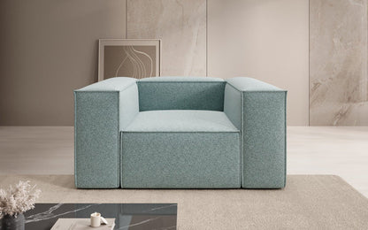 Luxusbetten24 Lesley Designer Sofa‑Sessel aus Strukturstoff für Wohnbereich