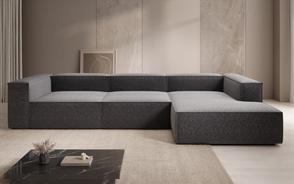Luxusbetten24 Lesley L Designer Sofa aus Strukturstoff